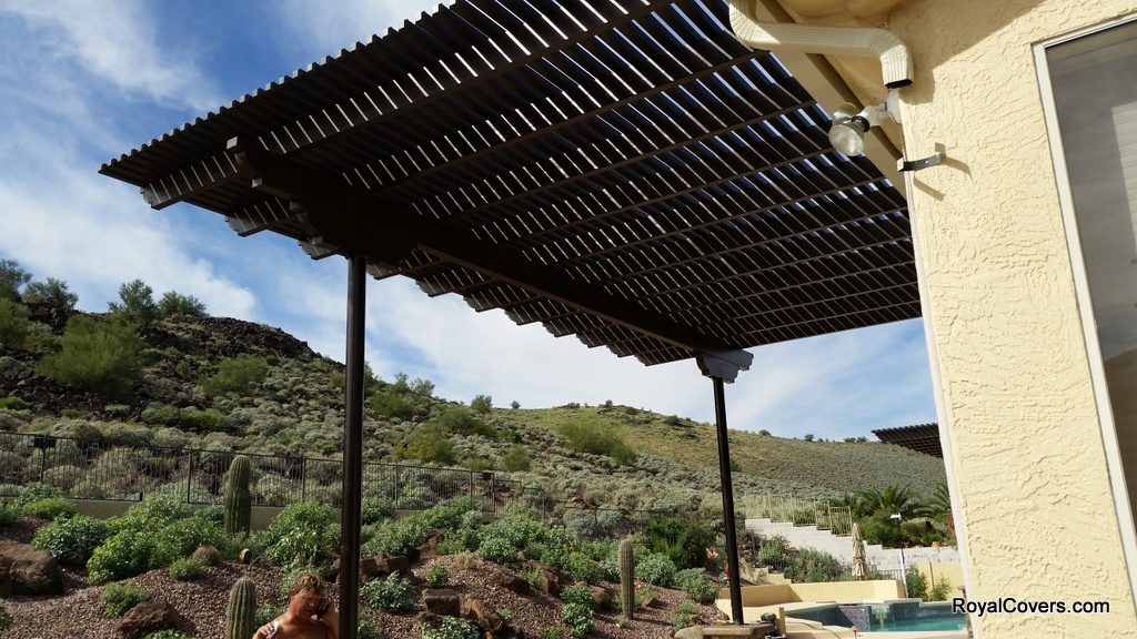 Alumawood Lattice Patio Cover installed by Royal Covers of Arizona in Glendale, AZ.