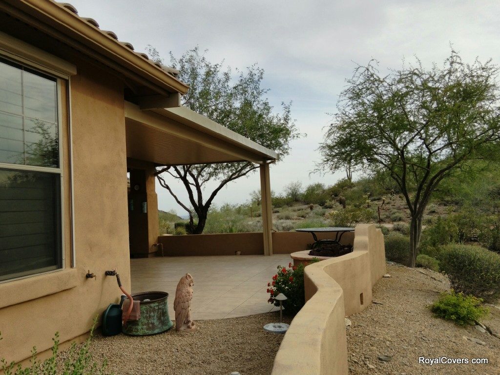Patio cover installed by Royal Covers of Arizona - Alumawood installer Scottsdale, AZ.