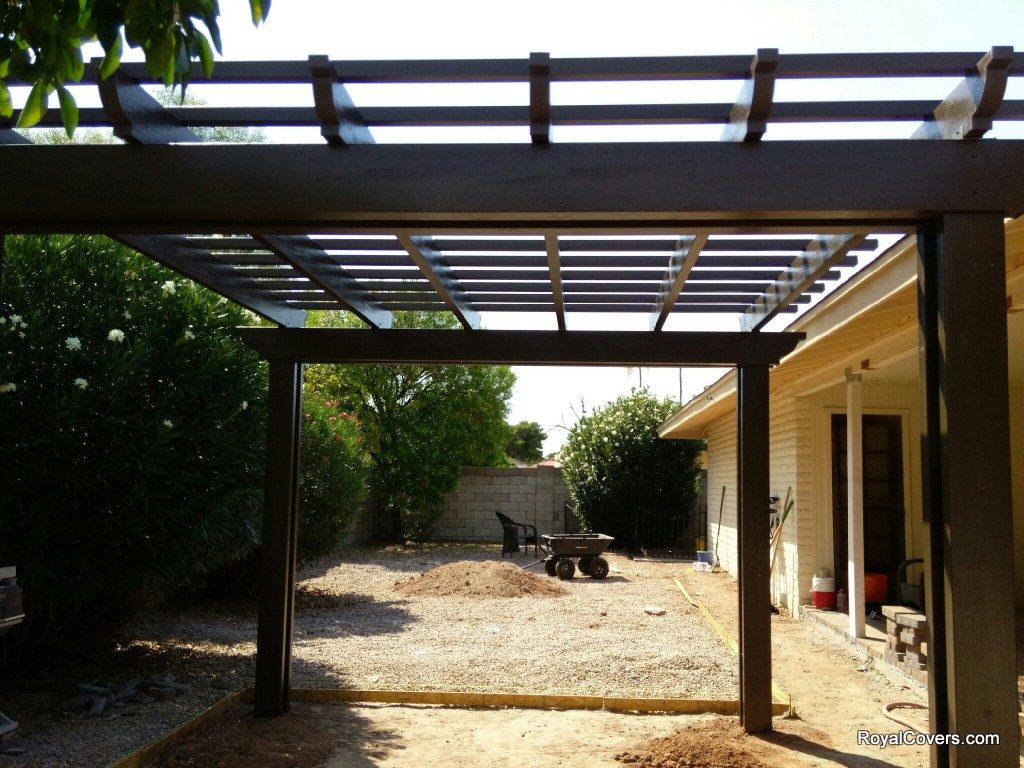 Custom Alumawood pergola built by Royal Covers of Arizona in Mesa, AZ.