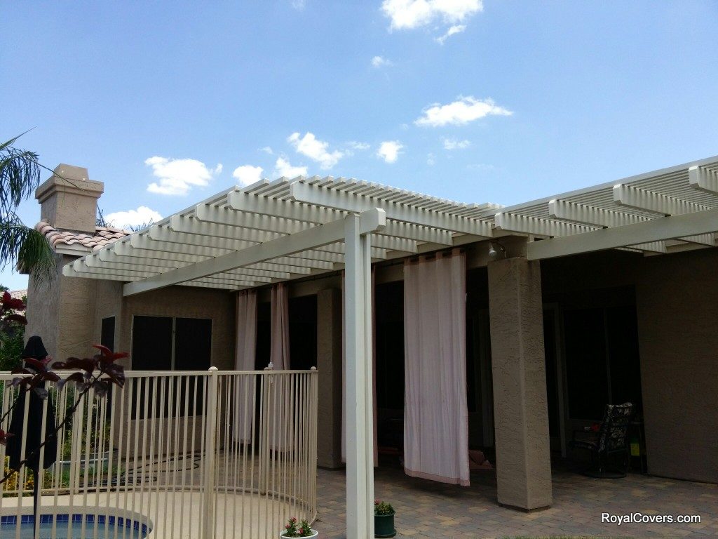 Alumawood open lattice patio covers in Chandler, AZ