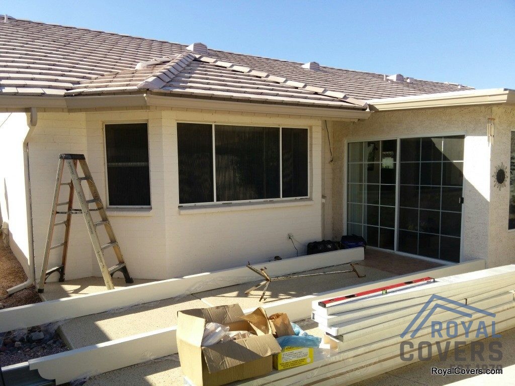 Before - Alumawood Pergola in Mesa, AZ.