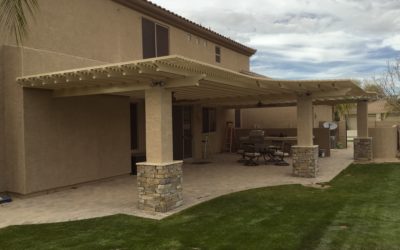 Custom Alumawood Patio Cover With Outdoor Fans in Gilbert, AZ 85295
