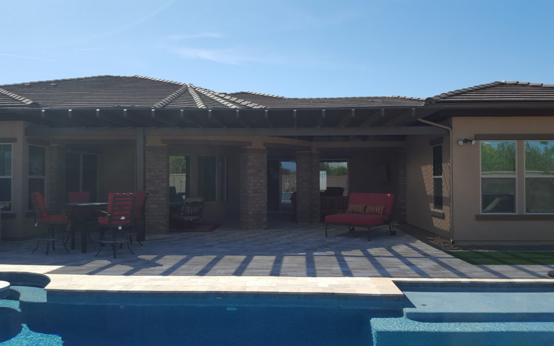 Custom Alumawood Lattice Patio Cover By Pool