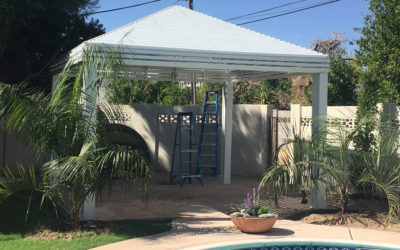 Alumawood On Existing Steel Cabana Framework