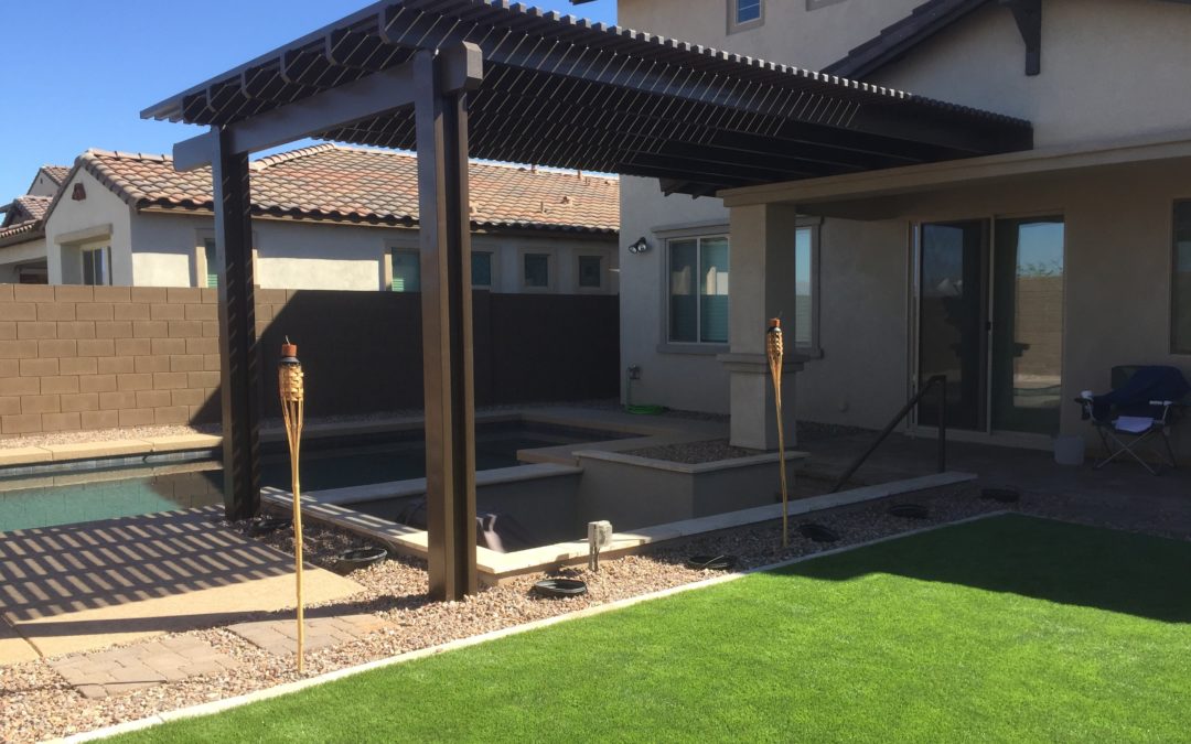 Shading a Backyard Sunken Bar