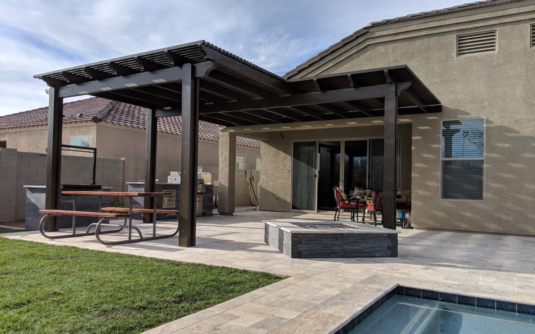 Alumawood Lattice over Grill & Firepit