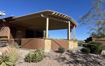 Commercial Alumawood Lattice Shade Structure in Phoenix area
