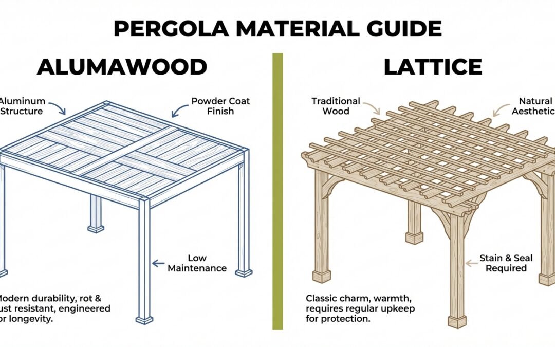 Alumawood vs Lattice Pergola: Which Is Better?