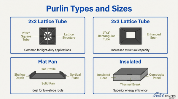 Proper Alumawood purlin spacing guide for lattice, flat pan, and insulated patio covers